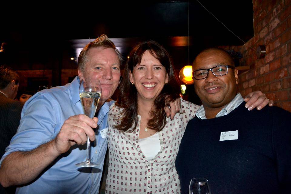 Ruth Hinks with Martin Chiffers and Graham Hornigold