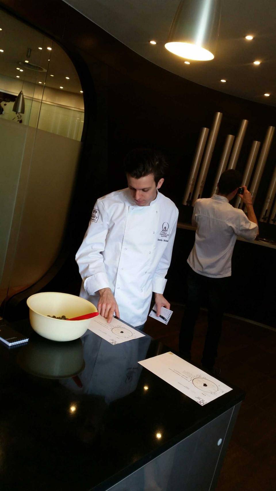 Creating the chocolate.