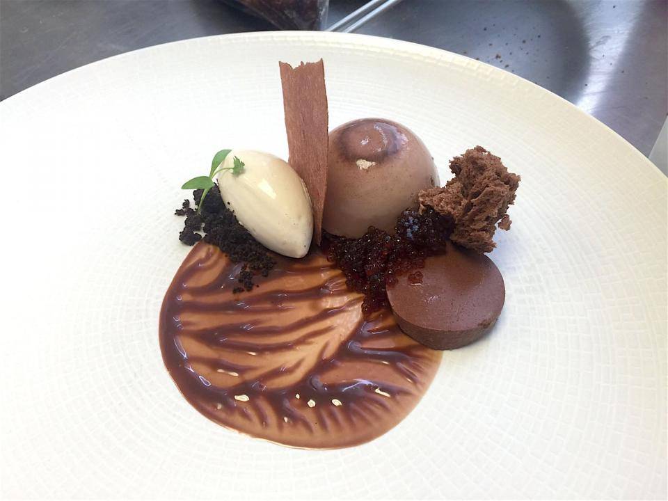 The chocolate panna cotta. Photo: Courtesy of Ryan Thompson