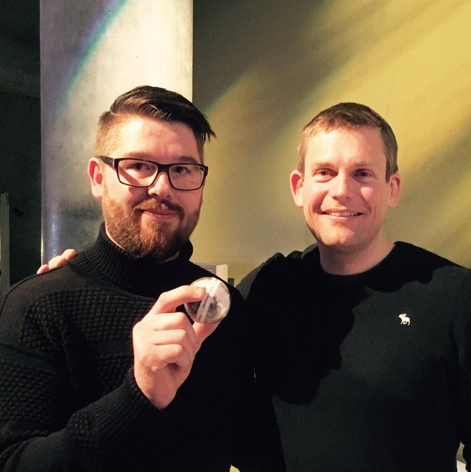  Palle Sørensen with the astronaut Andreas Mogensen 